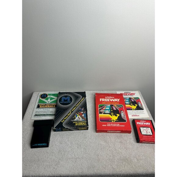 Atari 2600 Tested games super challenge baseball and freeway video game vintage - Picture 1 of 4